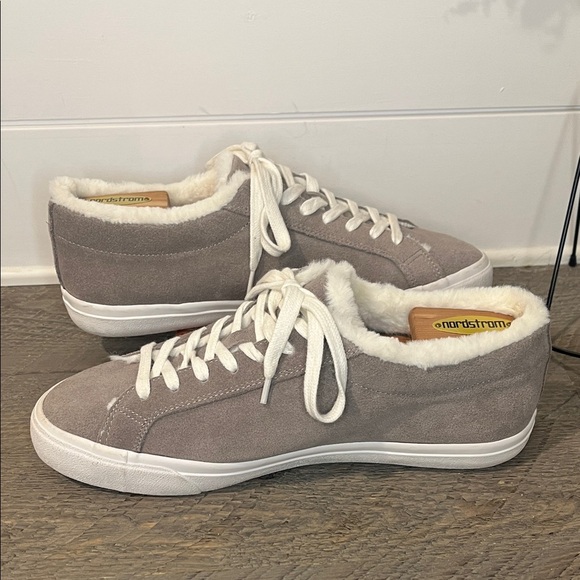 Lucky Brand Dessah Womens Lace Up Faux Fur Lining Suede Sneakers Size 10 - Picture 8 of 12